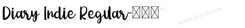 Diary Indie Regular字体转换